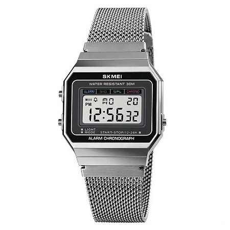 Relógio Unissex Skmei Digital 1639 SK40010 Prata