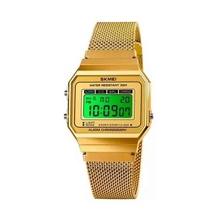 Relógio Unissex Skmei Digital 1639 SK40009 Dourado