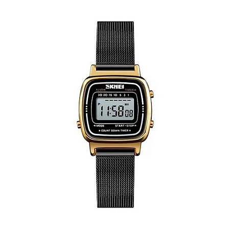 Relógio Feminino Skmei Digital 1252 A10821 Preto/Dourado
