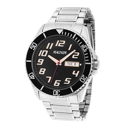 Relógio Masculino Magnum Analógico MA35155T - Prata