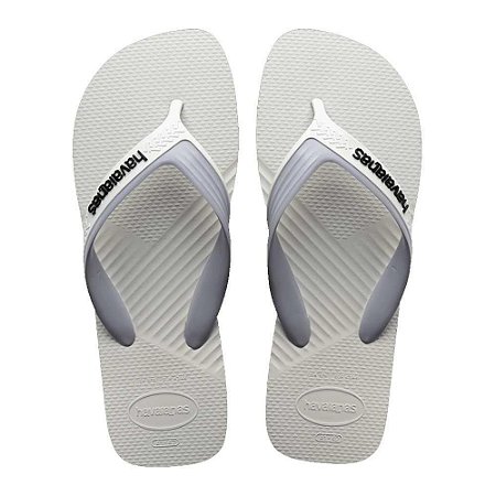 Chinelo Havaianas Dual Branco/Cinza Gelo - 41/42