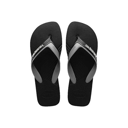 Chinelo Havaianas Dual Preto/Cinza Aço - 39/40