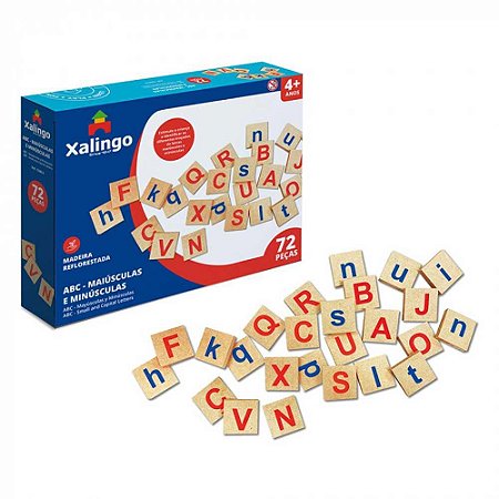 Brinquedo Educativo Xalingo ABC 72 Peças Ref.5266.5