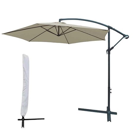 Ombrelone Suspenso Importway 3Metros Capa IWOBLC-3BR Branco