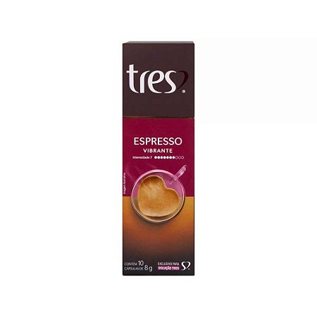 Cápsula de Café Tres Corações Espresso Vibrante 10 Cápsulas
