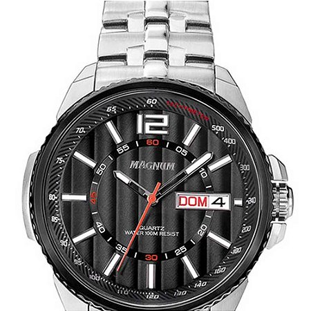 Relógio Masculino Magnum Analógico MA32238P - Prata/Preto