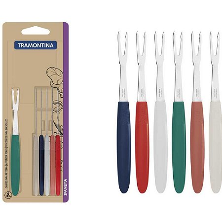 Conjunto de Garfos para Petiscos Tramontina 6 Pçs 23399/410
