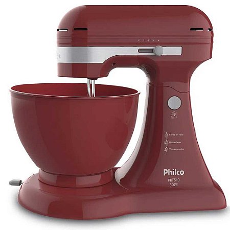 Batedeira Philco Basculante 500W PBT510 Vermelho - 220V