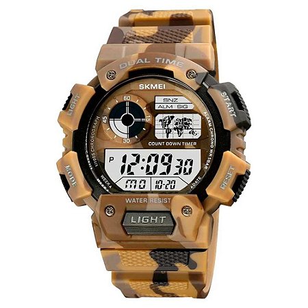 Relógio Masculino Skmei Digital 1723 SK40074 Marrom Camuflado