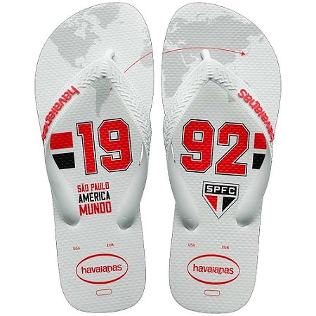 Chinelo Havaianas Top Times São Paulo Branco - 43/44