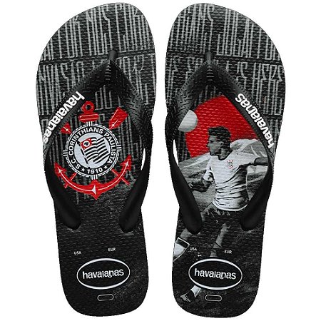 Chinelo Havaianas Top Times Corinthians Preto - 39/40