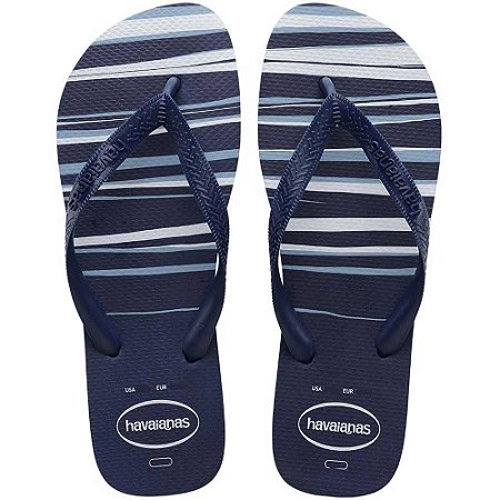 Chinelo Havaianas Top Basic Azul Marinho/Branco - 39/40