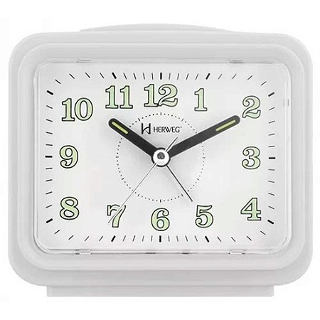 Relógio Despertador Herweg Quartz 2588-021 Branco