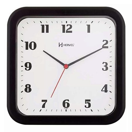 Relógio de Parede Herweg 23cm Quartz 6145-034 Preto