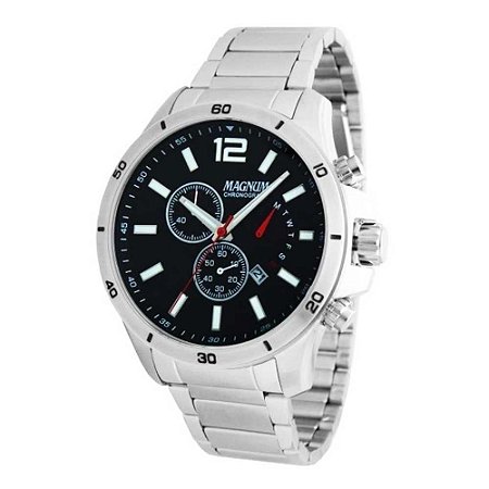 Relógio Masculino Magnum Cronógrafo MA35235T - Prata