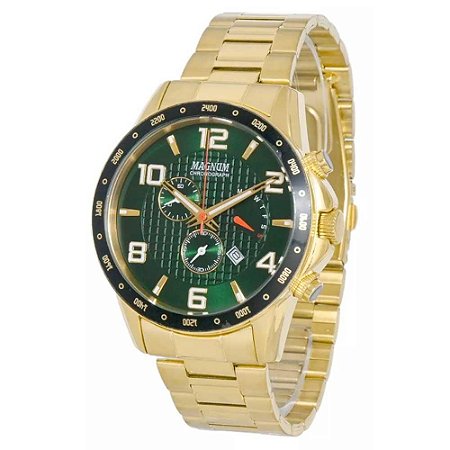 Relógio Masculino Magnum Cronógrafo MA35191G - Dourado