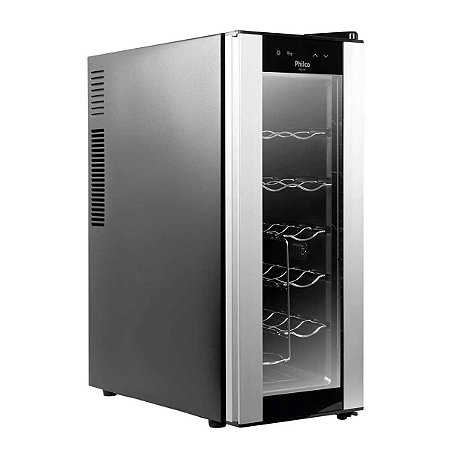 Adega Termoelétrica Digital Philco PAD12S Preto/Cinza - 220V