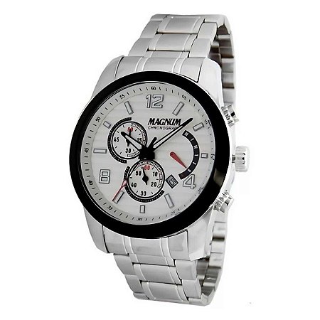 Relógio Masculino Magnum Cronógrafo MA35208D - Prata