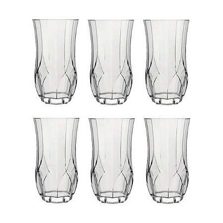 Conjunto de Copos Longos Nadir 360ml 6 Peças Vidro - Ópera