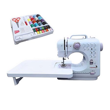 Máquina De Costura Com Kit Importway 12 Pts IWMC-505K Bivolt