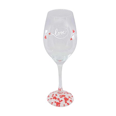Taça de Vinho Decorada Catuaí Namorados Love Memories 385ml