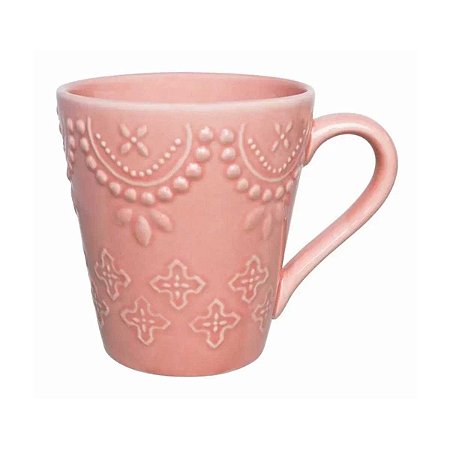Caneca Oxford Dalas 280ml Com Alto-relevo - Rosa