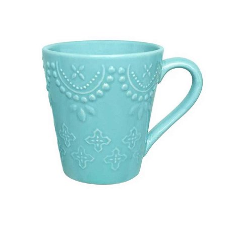 Caneca Oxford Dalas 280ml Com Alto-relevo - Azul Claro