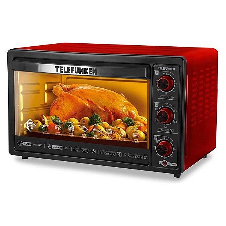 Forno de Bancada Elétrico Telefunken 38L E400C Vermelho 127V