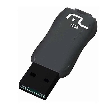 Pen Drive Multilaser Titan 16GB USB PD602 - Preto