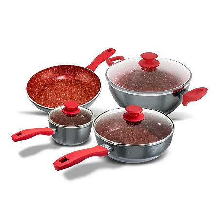 Conjunto de Panelas Philco 4 Peças Redstone PKT407 Vermelho