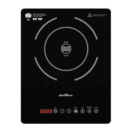 Cooktop de Indução Britânia BCT14P Vidro Cerâmico - Bivolt