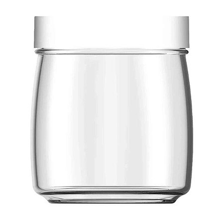 Pote de Vidro Com Tampa Nadir 800ml Mandacaru Branco