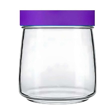 Pote de Vidro Com Tampa Nadir 800ml Mandacaru Roxo