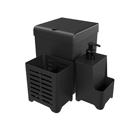 Kit Pia Stolf 3 Peças Smile Com Caixa REF. 1554-P - Preto
