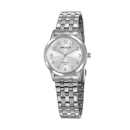 Relógio Feminino Seculus Analógico 77009L0SVNA3 Prata