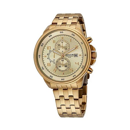 Relógio Masculino Seculus Cronógrafo 44060GPSVDA1 Dourado
