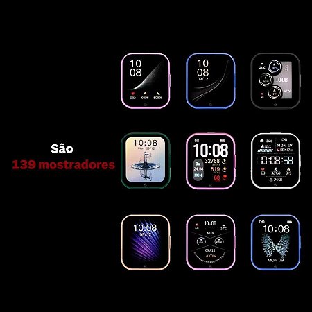 Smartwatch Champion 2 Pulseiras C033 CH50033H Preto/Rosa