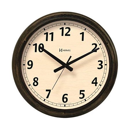 Relógio de Parede Herweg 40cm 660127-245 Ouro Envelhecido