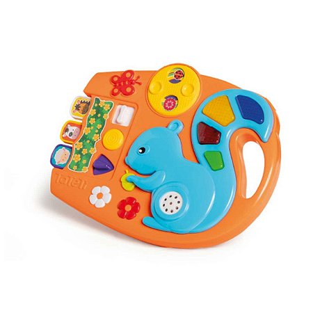 Brinquedo Esquilo Musical Tateti Calesita Ref.230 Azul