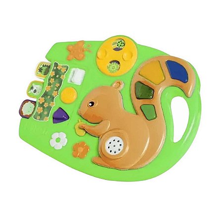 Brinquedo Esquilo Musical Tateti Calesita Ref.230 Laranja