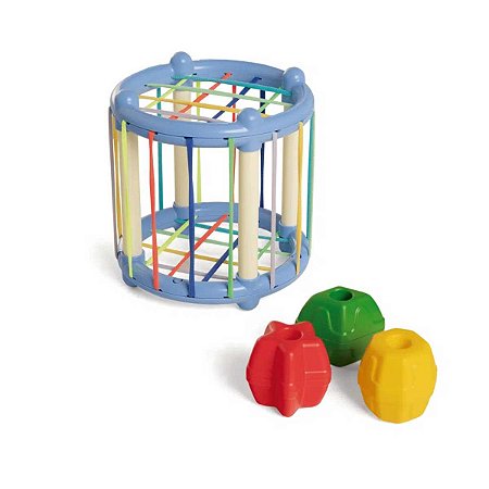 Brinquedo Desafio Cilindro Tateti Calesita Ref.870 Azul