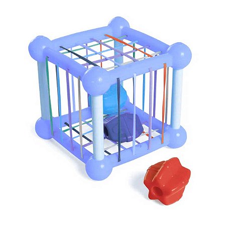 Brinquedo Desafio à Fio Cubo Tateti Calesita Ref.871 Azul