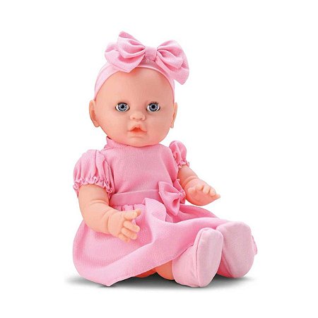 Boneca Baby Amém Bee Toys Com Som Faz Orações Ref.760 Rosa