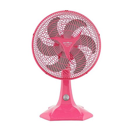 Ventilador de Mesa Britânia 30cm 6 Pás 60W BVT304 Rosa 220V