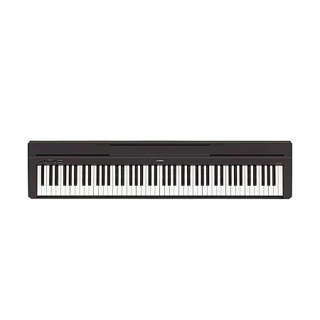 Piano Digital Yamaha 88 Teclas Com Fonte e Pedal P-45B Preto
