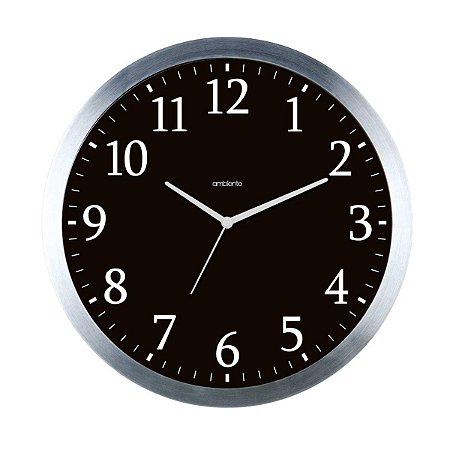 Relógio de Parede Ambiente 30cm Quartz 119105-079 Aluminio