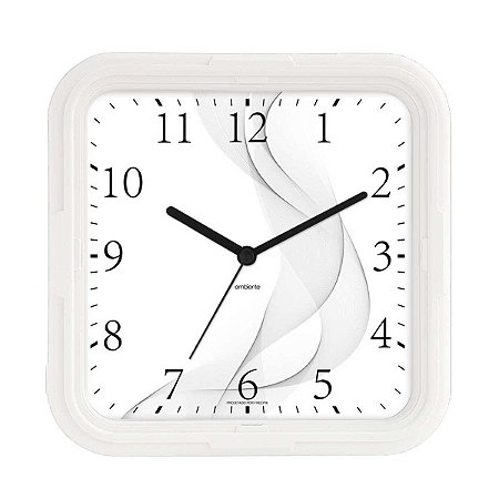 Relógio de Parede Ambiente 23cm Quartz 119088-141 Branco TWI