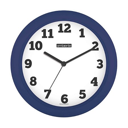 Relógio de Parede Ambiente 25cm 191300-011 Azul Escuro