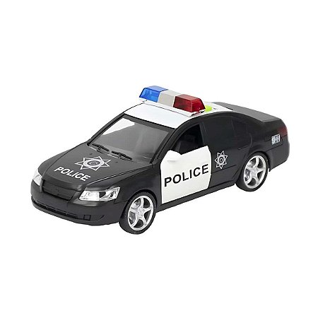 Carrinho de Polícia BBR Toys Com Fricção Luz e Som R3038