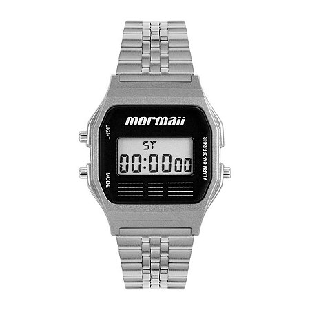 Relógio Feminino Mormaii Digital Vintage MOBJ3808/7K Prata